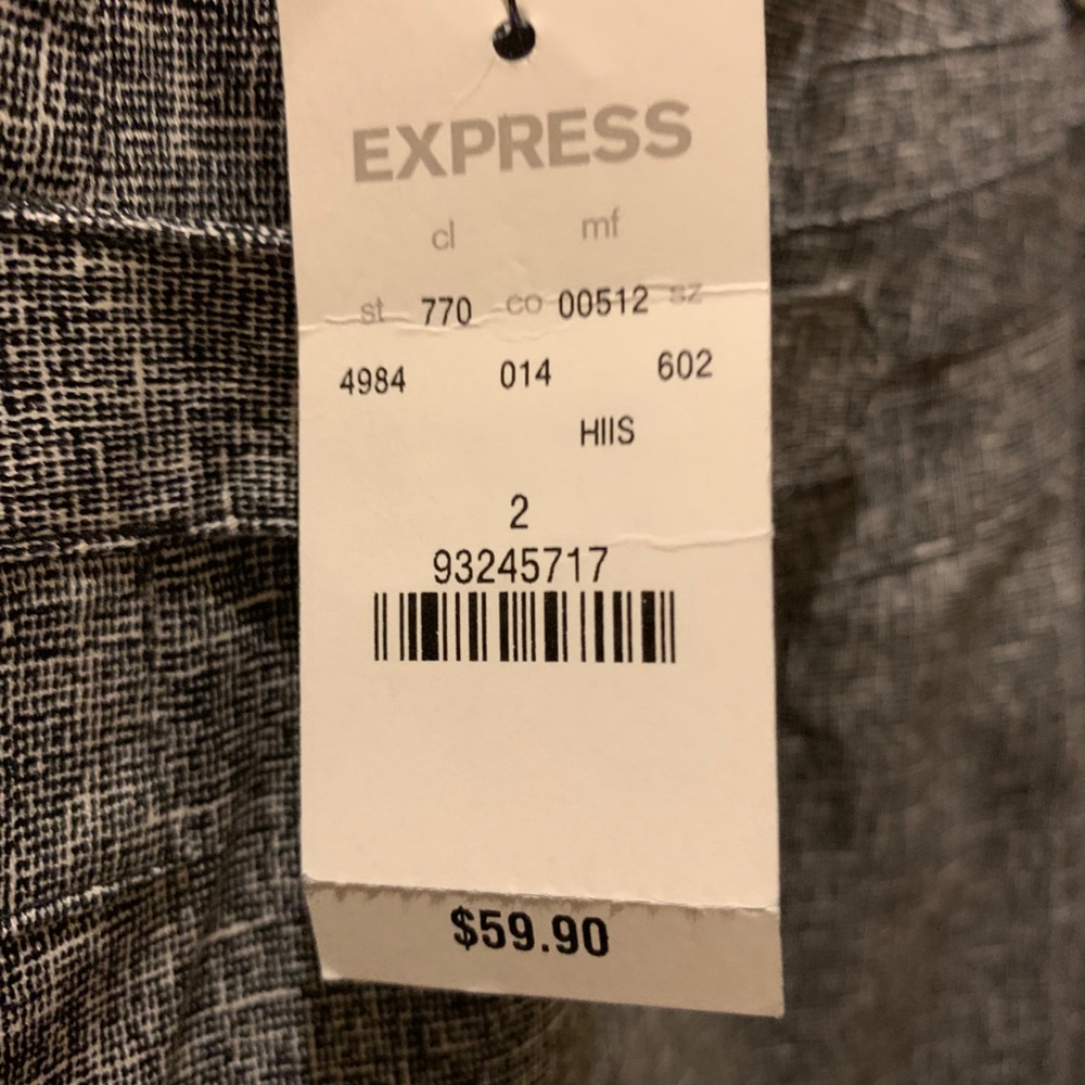 EXPRESS Gray Pencil Skirt Size 2 High Waist NWT - Picture 4 of 7